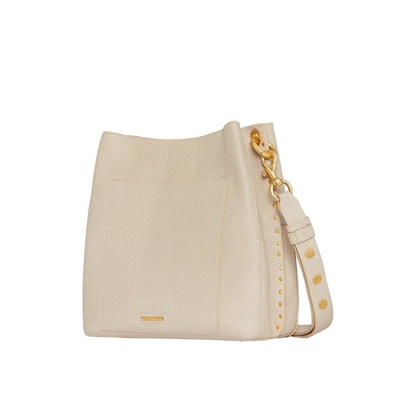 Rebecca Minkoff Darren pebbled leather large adjustable shoulder bag - Stone - Picture 3 of 12